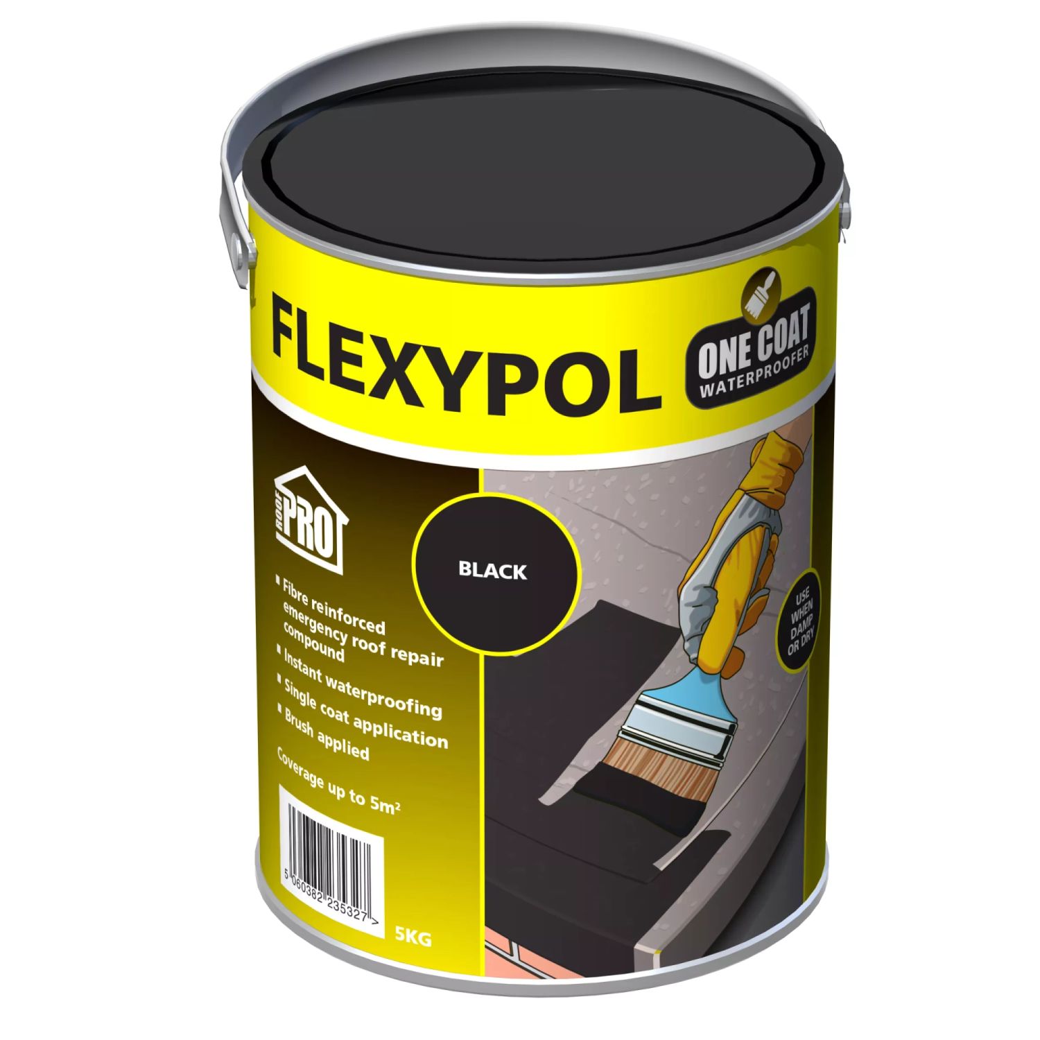 AcrylTex Black One Coat Roof Repair System 5KG | CSG Roofing Supplies - View #9