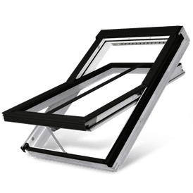 FAKRO White PU Coated Pine Conservation Centre Pivot Double Glazed Roof Window (FTU-V/C P2)