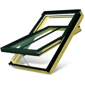 FAKRO Natural Pine Conservation Centre Pivot Electric Triple Glazed Roof Window (FTP-V/C Z-Wave)