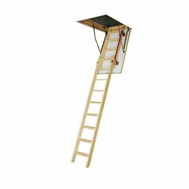 Fakro LDK Sliding Wooden Loft Ladder and Hatch - 280cm