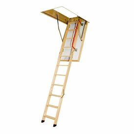 Fakro LTK Energy Folding Wooden Loft Ladder and Hatch - 305cm
