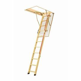 Fakro LWL Extra Folding Wooden Loft Ladder and Hatch with Support Mechanism - 280cm