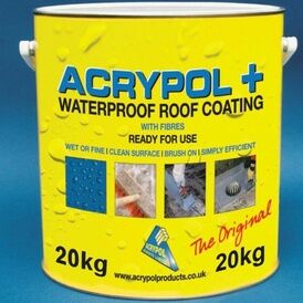 Acrypol + Waterproof Roof Coating With Fibres Grey 20kg