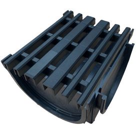 DekDrain Channel Corner Quad Drainage Junction with Plastic Grate