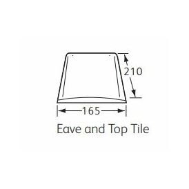 Forticrete Double Lapped Concrete Plain Eaves &amp; Top Tile - 210mm x 165mm