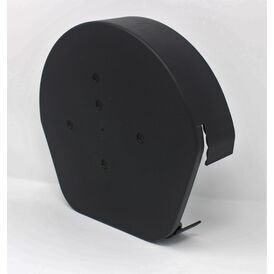 European Plastics Profile D Concrete Tile Half Round Ridge End Cap - Black