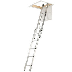 Werner Aluminium Loft Ladder - With Handrail