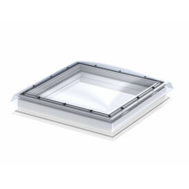 VELUX Fixed Clear Flat Roof Dome/Window - 80cm x 80cm (Includes Base Unit & Top Cover)