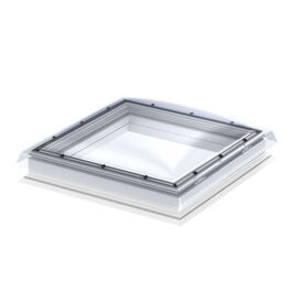 VELUX Fixed Clear Flat Roof Dome/Window - 80cm x 80cm (Includes Base Unit &amp; Top Cover)