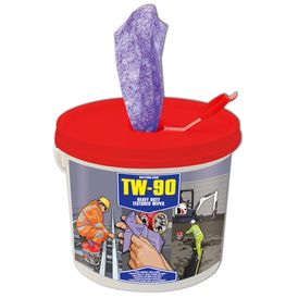 Action Can TW-90 Heavy Duty Textured Wipes (Tub of 100)