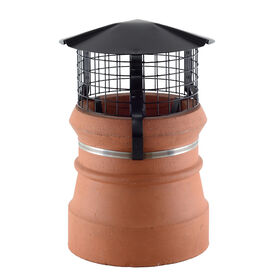 Brewer Round Strap Fix Solid Fuel Birdguard Chimney Cowl (Fits Pots 6" - 10")