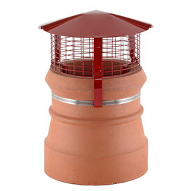 Brewer Round Strap Fix Gas Birdguard Chimney Cowl (Fits Pots 6" - 10")