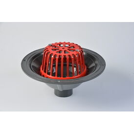 ACO HP Vertical Screw Aluminium Roof Outlet with Dome Grate