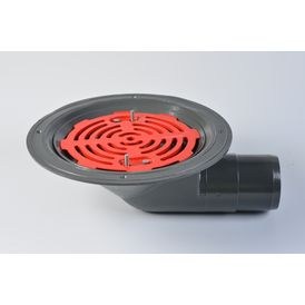 ACO 90° Spigot Aluminium Roof Drainage Outlet (Flat Grate)