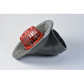 ACO 90° Screw Aluminium Roof Drainage Outlet (Dome Grate)