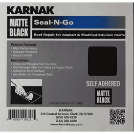 Karnak Seal-N-Go Self Adhesive Patch Repair for Felt - Black