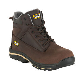 JCB Workmax Dark Brown Safety Work Boots S1P SRA