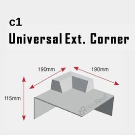 Fibreglass GRP C1 Universal External Corner Trim