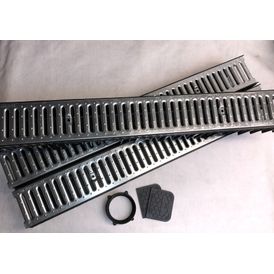 Wallbarn A15 Protecto-Drain Drainage Channel Garage Pack - 3m &amp; Accessory Set