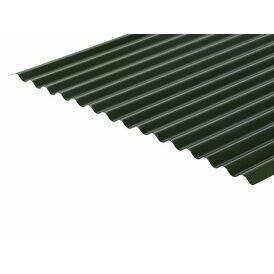 Cladco 13/3 Corrugated Profile 0.7mm Metal Roof Sheet - Juniper Green (PVC Plastisol Coated)