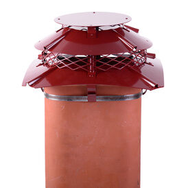 Brewer Ultimate Flue Outlet Square Multifuel Chimney Cowl (Fits Pots 6" - 10")