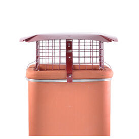 Brewer Square Solid Fuel Chimney Birdguard With Rain Cap (Fits Pots 6" - 10")