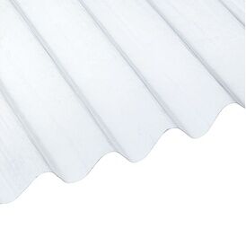 Solstice Polyester Corrugated Clear Roofing Sheet - 2000mm x 950mm x 0.8mm