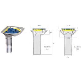 Harmer Aluminium Mini Balcony Extended Spigot Drainage Outlet