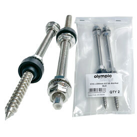 Olympic Fixings Double Threaded Ancor Bolts  A2 Stainless steel (Pack of 2)