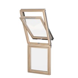 DAKEA 'Vertica Energy' Natural Wood Vertical Fixed Window