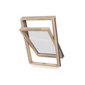 DAKEA 'Better Safe' Natural Wood Centre Pivot Roof Window