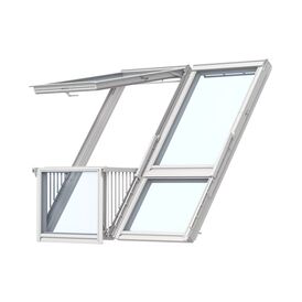 VELUX GDL SK0L223 White Painted Triple Glazed Cabrio Double Roof Balcony System (Includes Slate Flashing)