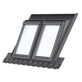 VELUX GGL SA0W21101 White Painted Centre Pivot Duo Mini Dormer Window System
