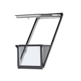 VELUX GDL S10W02 White Painted Triple Glazed Cabrio Single Roof Balcony System (Includes Tile Flashing)