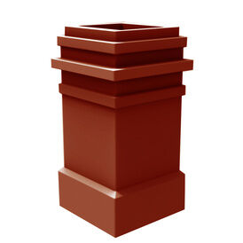 WT Knowles Plain Square Pot 3 Beads 600mm - Buff