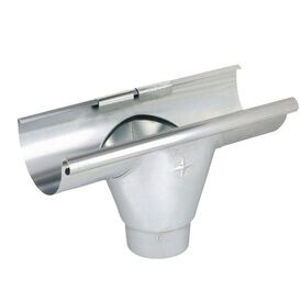 Alumasc Infinity Steel Half Round Prefab Gutter Outlet - 115mm x 75mm x 80mm