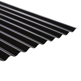 Solstice 76/18 Sinus Corrugated PVC Roof Sheet (Black) - 1mm Thick
