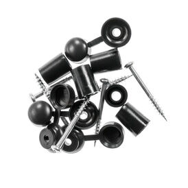 Solstice Solstice Corru Caps Black 76/18 Sinus with Screws - (Pack of 20)