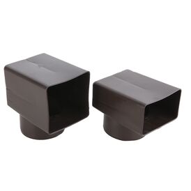 TRC Flat Roof Horizontal Thru Wall Drain Outlet Spigot - Brown