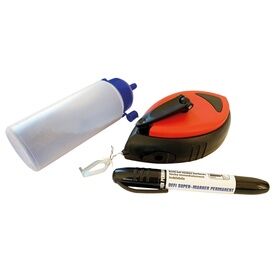 Rapidline 30M Chalk Line &amp; Flask (120g) Marker Set