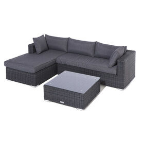 Rowlinson Vienna Lounger Set - Grey Weave