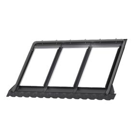 VELUX EKJ FK04 4021E3 Tile Pro+ Flash Recessed, Double Intregrated Side-by-side 100mm, Pine, 66cm x 98cm