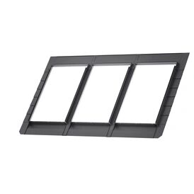 VELUX EKN FK06 4031E3 Slate Pro+ Flash Recess, Triple Intregrated Side-by-side 100mm, Pine, 66cm x 118cm