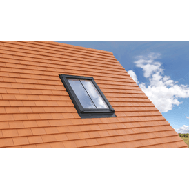 RoofLITE+ TFP Plain Black Vint Tile Flashing Kit