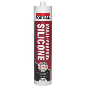 Soudal Multi-Purpose Silicone (Brilliant White) - Box of 12 (121643)