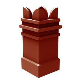 Clay Solid Fuel Square Spiked Chimney Pot - 670mm