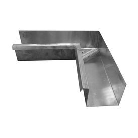Zinc Gutta Zinc Large Box Corner - 135º Internal - 120mm x 90mm