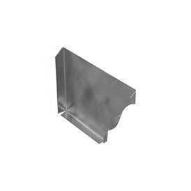 Zinc Gutta Zinc Large Ogee Gutter - Stop End Right - 152mm x 130mm