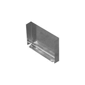 Zinc Gutta Zinc Standard Box Gutter - Stop End - 90mm x 65mm