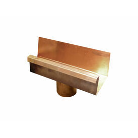 Coppa Gutta Copper Large Box Running Outlet - 100 ø Spigot - 300mm section with spigot fitted